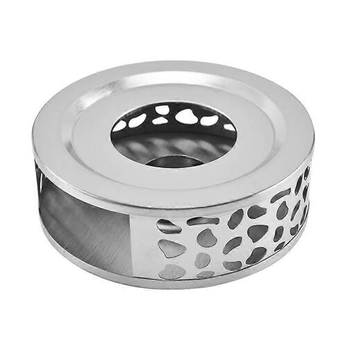 Base de chauffe-théière en acier inoxydable avec bougeoir design à cadre creux,chauffe-café théière