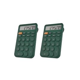 Paquet de 2 calculatrices de base,mini-calculatrices de poche,calculatrice de bureau à 12 chiffres pour le bureau,les étudiants