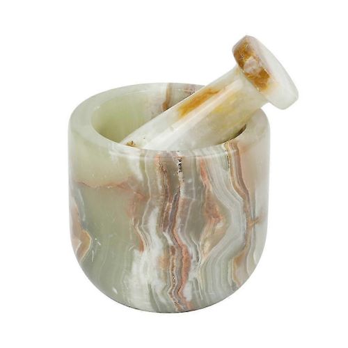 Mortiers De Jade Naturel Et Pilon Ensemble Presse-Ail Broyeur Masher Bol De Broyage