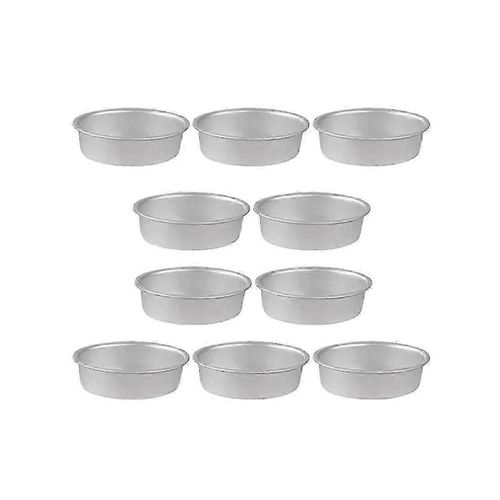 10pcs Mini Ovale Oeuf Forme Alliage D'aluminium Métal Fromage Moule À Gâteau Moule À Pain Moule À Tarte Support Pudding Gelée Étain