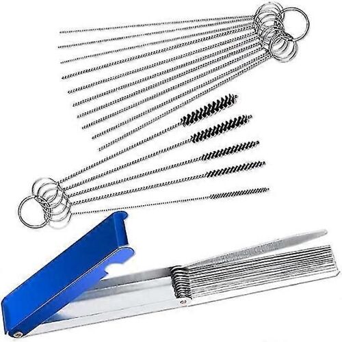 Outil de nettoyage de carburateur, ensemble de 13 stylos de nettoyage + 10 stylos de nettoyage + 5 brosses de nettoyage pour carburateur de machine à souder de moto