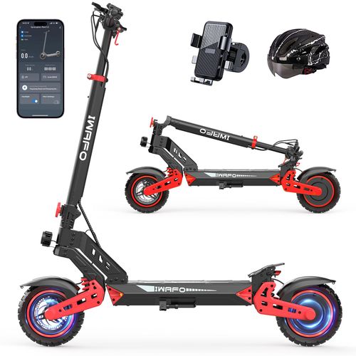 Iwafo Is2 Trottinette Electrique Adulte Pliable 1500w Autonomie 60km 45km/H Roues 10" 48v 15a