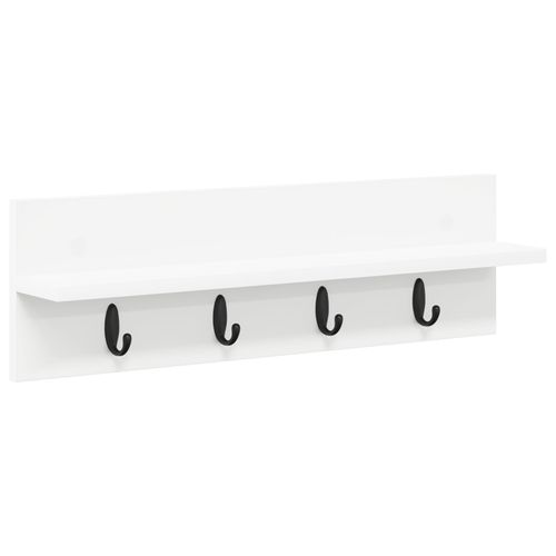vidaXL Porte-manteau mural Blanc 60 x 10.5 x 18 cm Bois d'ingénierie