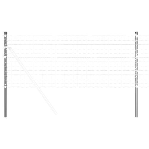 Vidaxl Poteaux De Clôture 12 Pcs Argent 110 Cm Acier Galvanisé