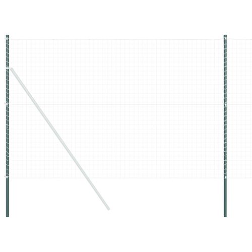 Vidaxl Poteaux De Clôture 2 Pcs Vert 200 Cm Acier Peint Par Poudre
