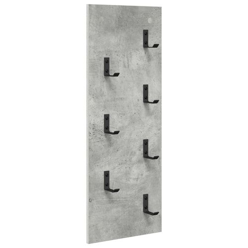 vidaXL Porte-manteau mural Montage mural Gris béton 30 x 1.5 x 80 cm