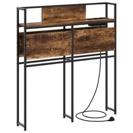 Vidaxl Tête De Lit De Rangement Chêne Fumé 100 Cm Bois D'ingénierie