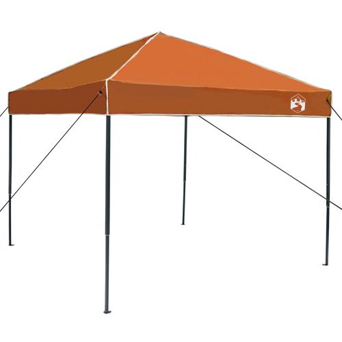 Vidaxl Tente À Abri Orange 250 X 250 X 227 / 236 / 245 Cm Tissu Oxford