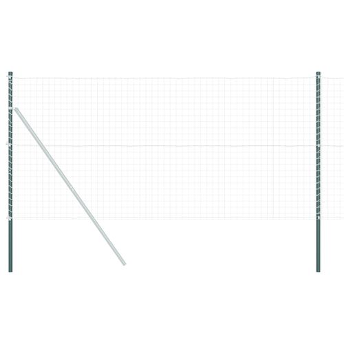 Vidaxl Poteaux De Clôture 12 Pcs Vert 130 Cm Acier Peint Par Poudre