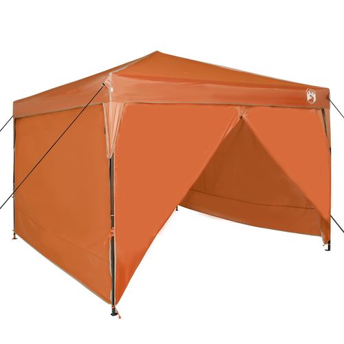 Vidaxl Tente À Abri Orange 300 X 300 X 227 / 236 / 245 Cm Tissu Oxford