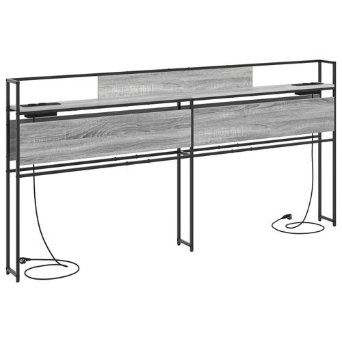 Vidaxl Tête De Lit De Rangement Sonoma Gris 200 Cm Bois D'ingénierie