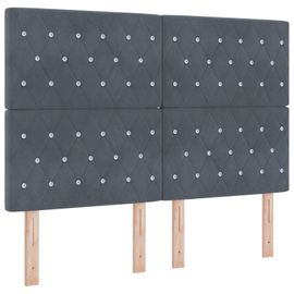 Vidaxl Tête De Lit Led Gris Foncé 80 Cm Velours