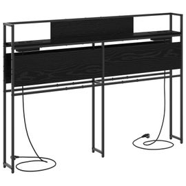 Vidaxl Tête De Lit De Rangement Chêne Noir 160 Cm Bois D'ingénierie