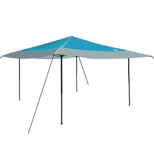 Vidaxl Tente À Abri Bleu 400 X 400 X 227 / 236 / 245 Cm Tissu Oxford