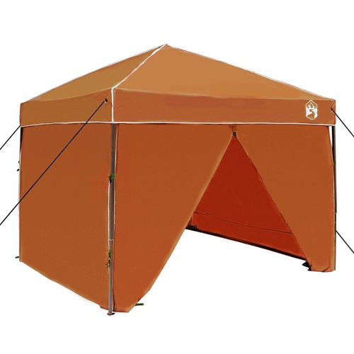 Vidaxl Tente À Abri Orange 250 X 250 X 227 / 236 / 245 Cm Tissu Oxford