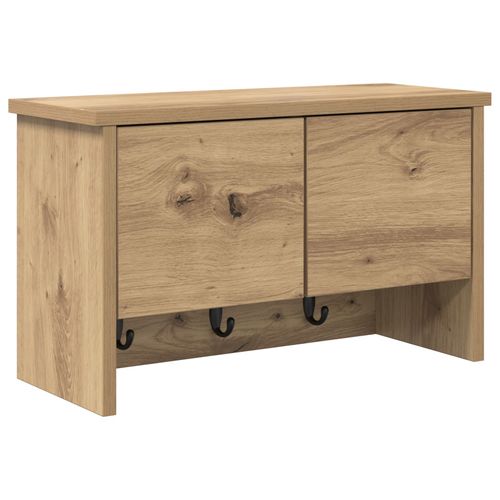 vidaXL Porte-manteau mural chêne artisanal 50 x 20 x 30 cm