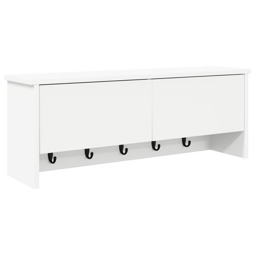 vidaXL Porte-manteau mural Blanc 80 x 20 x 30 cm Bois d'ingénierie