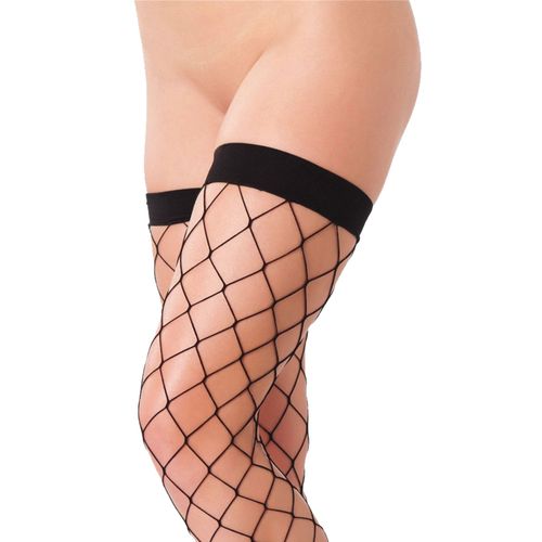 Bas Autofixant Larges Résilles Noir - Amorable By Rimba