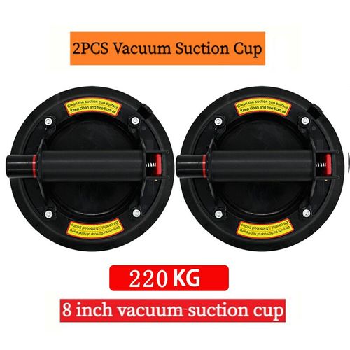 Pompe à Air de 8 pouces,200KG-250KG,ventouses sous vide,puissante,robuste,à main,ventouse,aimants levés,outils de manipulation - Type Type 2 Black 2PCS #B