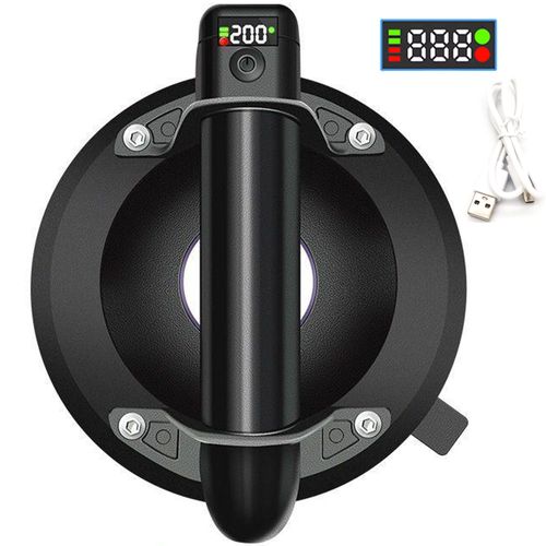 Pompe à Air électrique,capacité de chargement de 8 pouces,250kg,ventouse sous vide,épandeur sous vide robuste,Adsorption des carreaux,levage du verre - Type black