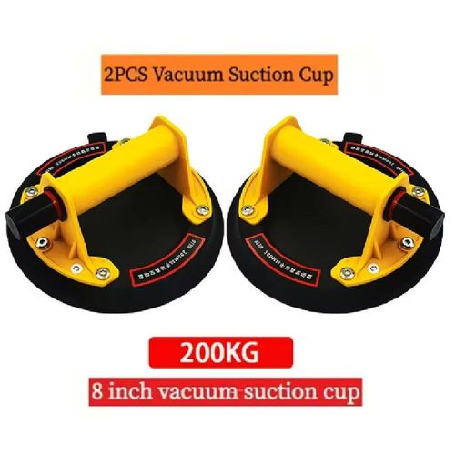 Ventouse sous vide de 8 pouces,capacité de transport de,extracteur d'aspiration robuste pour carrelage,verre,outils de levage de sol,250 - Type Type 1 yellow 2 PCS