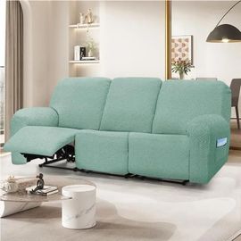 Housse Canapé Relax 3 Places,Housses De Canapé Housse De Chaise Longue Shiwares Sofa Cover Vert Menthe