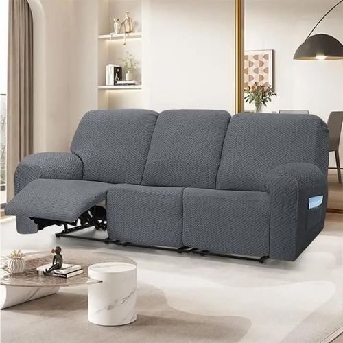 Housse Canapé Relax 3 Places,Housses De Canapé Housse De Chaise Longue Shiwares Sofa Cover Ciel Étoilé Gris