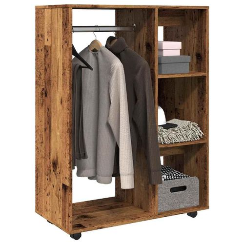 Vidaxl Garde-Robe Vieux Bois 80x40x110 Cm Bois D'ingénierie
