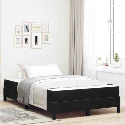 Vidaxl Lit Boxspring Avec Matelas Noir 120 X 190 Cm Velours