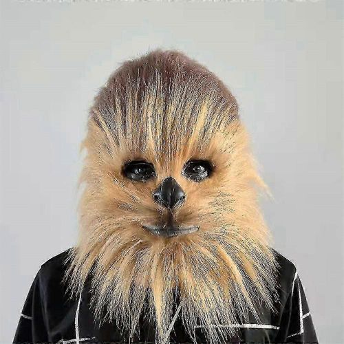 Star Wars Chewbacca Cosplay Complet Tête Masque Chewie Halloween Carnaval Mascarade Masque Fête Accessoires Gif