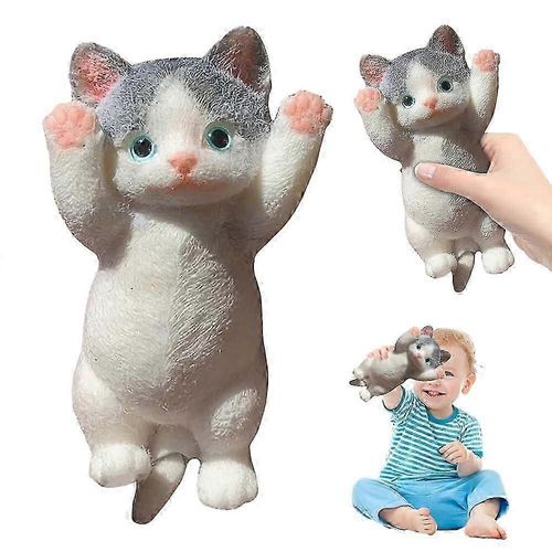 Paquet de 2 Taba Cat Squishy pour enfants adultes,Furry Chubby Cat Squishies Jouets pour soulager le stress,Jouet Fidget Super Soft Squeeze