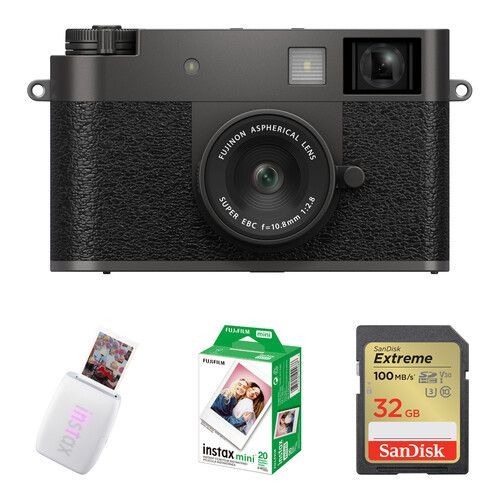 FUJIFILM X half avec kit d'imprimante INSTAX MINI Link 3 (Argent anthracite)