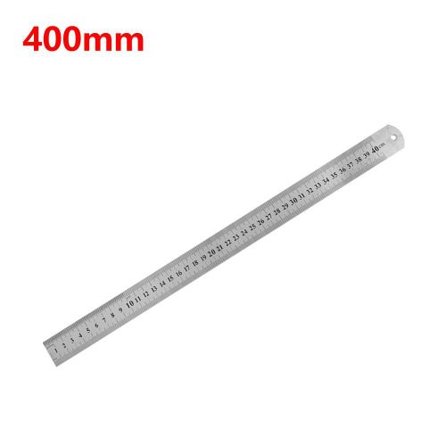 Règle en métal droite en acier inoxydable,150mm-500mm,outil de mesure de précision double face pour le calcul,le travail de la Piazza - Type 400mm #A