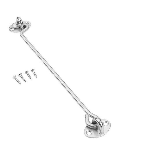 Crochet et oeil en acier galvanisé loquet de porte extra long 61cm 24"" fenêtre porte serrure cabanon Cabine Silent Holder Garden