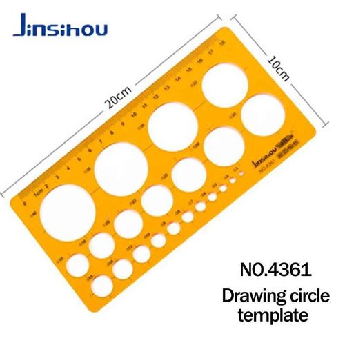 Modèle de cercle règle de mesure ovale en résine K Durable,dessin numérique pour meubles,architecte,bureau et coffrage de construction scolaire - Type NO.4361