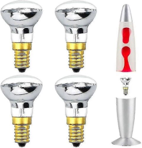 Ampoule De Lampe À Lave 25w E14 R39 Ampoule De Projecteur Réflecteur Blanc Chaud (Paquet De 4)