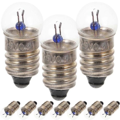 Lot De 10 Petites Ampoules Électriques E10 Pour Lampe De Poche, 2,5 V, 0,3 A, Pour Étudiants, Expériences De Physique