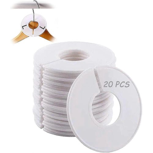 20 Pièces Rond Vêtements Porte-Vêtements Diviseurs Porte-Cintres Garde-Robe Cintres Armoire Séparateur Pour Vêtements Distinction Vêtements