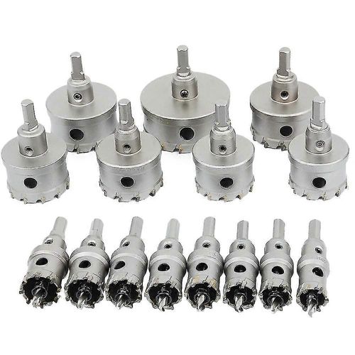 Scie cloche Tct 12-200mm Scie cloche en carbure Coupe-acier au tungstène pour acier inoxydable métal fer bois métal kit de coupe de métal