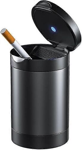 Cendrier de voiture LED,Cendrier de voiture portable avec couvercle,Cendrier de voiture,Porte-gobelet de voiture,Déodorant facile à nettoyer