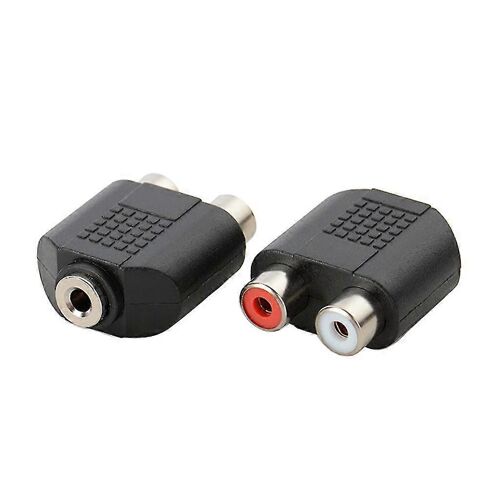Tout nouvel adaptateur audio double canal 3,5 mm femelle vers 2RCA femelle rouge et blanc