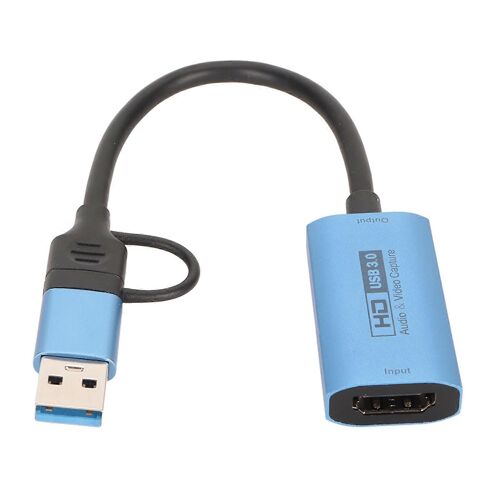 Carte de capture audio vidéo 4K Interface multimédia USB 3.0 HD vers USB C Adaptateur de capture vidéo pour les jeux en direct Z29C