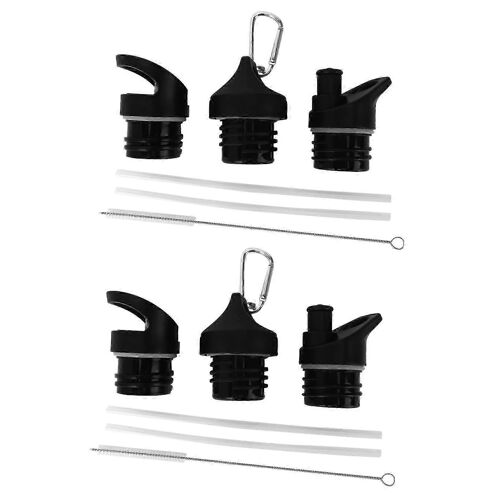 Paquet de 6 couvercles pour Hydro Flask L'eau à la bouche standard comprend un couvercle en paille, une valve de morsure et un couvercle tournant