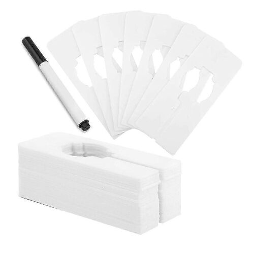 séparateurs de vêtements,organisateur de cintre rectangulaire blanc de 50 pièces pour le rangement des vêtements,étiquettes de taille inscriptibles et réutilisables