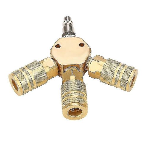 1/4 ""Connecteur Pneumatique À 3 Voies En Forme De T Té Raccord Rapide Air Tuyau De Tuyau Pneumatique Outil