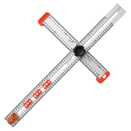 2 en 1 règle de positionnement de perçage haute précision règle d'angle outil de travail du bois