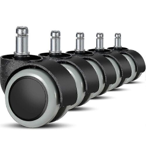 Pack De 5 Roues De Chaise De Bureau 11 Mm / 22 Mm De Remplacement De Sol Dur Pour Chaises De Jeu Chaises Pivotantes Pr