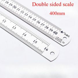 Règle droite en métal en acier inoxydable,outil de mesure de précision Double face,échelle,règle métrique,accessoires 15-40cm - Type 400mm #B