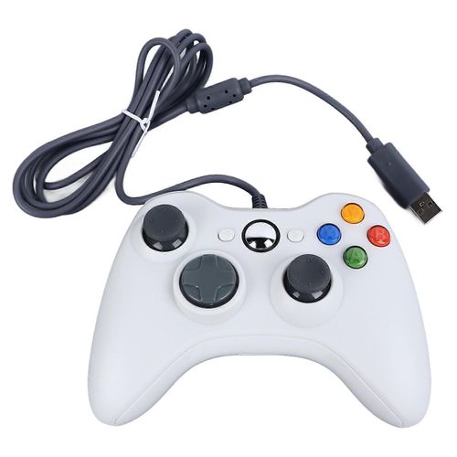 Manette Filaire Plug And Play Contrôle Précis Manette De Jeu De Conception Ergonomique Pour Pc Blanc