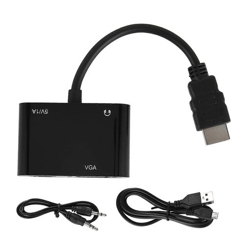 Adaptateur d'interface multimédia HD vers VGA,adaptateur HDTV 1920x1080 pour ordinateur de bureau,ordinateur portable,PC